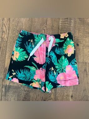 Chubbies Midnight Flowers Swim Trunks Baby Boy Size 12 Months I